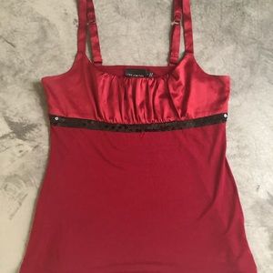 The Limited Burgundy Red Dressy Tank Top Figure Flattering | M